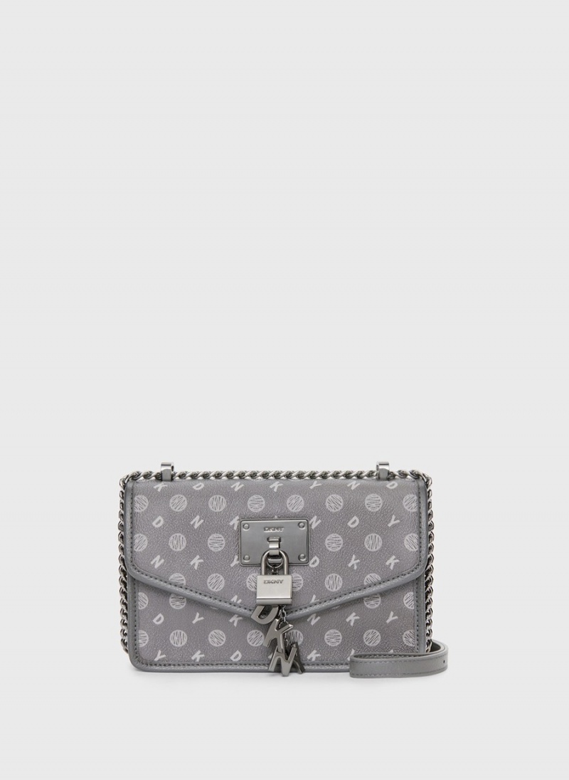 Black Dkny Elissa Small Heritage Logo Women\'s Crossbody Bags | T3955468