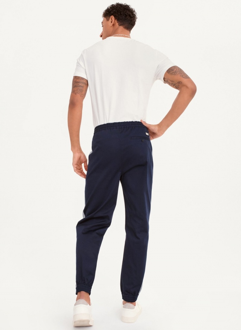 Navy Dkny Colorblock Track Men's Pants | Y2952524