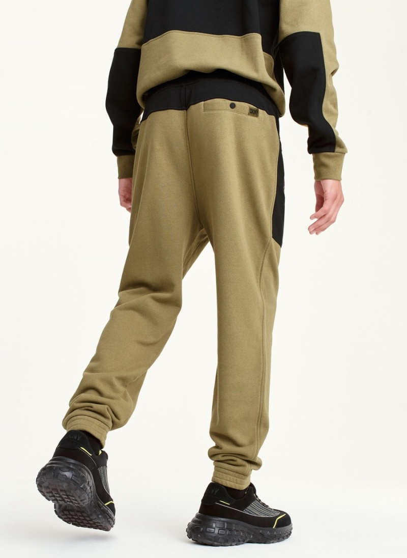 Olive Dkny Pull On Colorblock French Terry Men's Pants | R1597010